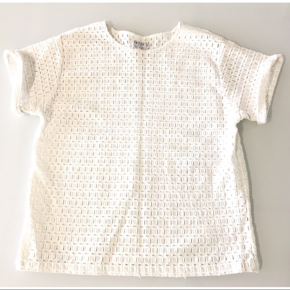 Frame Eyelet Shirt Square Lace Size L - Picture 2 of 3